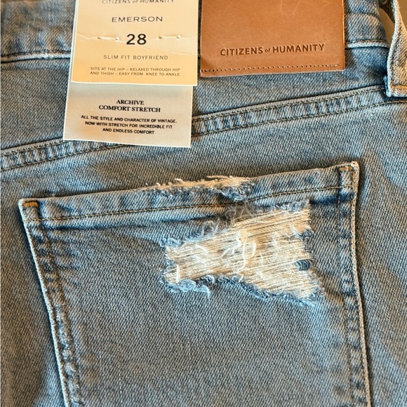 Citizens of Humanity Emerson Slim Boyfriend Jeans Size 28 in Slushie - Picture 7 of 7